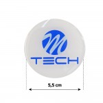 Mtech Αυτοκολλητα Ζαντων 5,5 Cm ΛΕΥΚΟ/ΜΠΛΕ Σμαλτου - 4 ΤΕΜ.