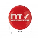 Nty Αυτοκολλητα Ζαντων 6 Cm ΛΕΥΚΟ/ΜΠΟΡΝΤΟ Σμαλτου - 4 ΤΕΜ.