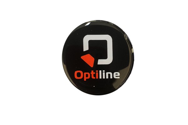 Optiline Αυτοκολλητα Ζαντων 5,5 Cm ΛΕΥΚΟ/ΜΑΥΡΟ/ΠΟΡΤΟΚΑΛΙ Σμαλτου - 4 ΤΕΜ.