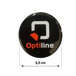 Optiline Αυτοκολλητα Ζαντων 5,5 Cm ΛΕΥΚΟ/ΜΑΥΡΟ/ΠΟΡΤΟΚΑΛΙ Σμαλτου - 4 ΤΕΜ.