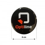 Optiline Αυτοκολλητα Ζαντων 6 Cm ΛΕΥΚΟ/ΜΑΥΡΟ/ΠΟΡΤΟΚΑΛΙ Σμαλτου - 4 ΤΕΜ.