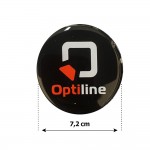 Optiline Αυτοκολλητα Ζαντων 7,2 Cm ΛΕΥΚΟ/ΜΑΥΡΟ/ΠΟΡΤΟΚΑΛΙ Σμαλτου - 4 ΤΕΜ.