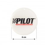 Pilot Αυτοκολλητα Ζαντων 6 Cm ΛΕΥΚΟ/ΜΑΥΡΟ/ΚΟΚΚΙΝΟ Σμαλτου - 4 ΤΕΜ.