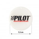 Pilot Αυτοκολλητα Ζαντων 7,2 Cm ΛΕΥΚΟ/ΜΑΥΡΟ/ΚΟΚΚΙΝΟ Σμαλτου - 4 ΤΕΜ.