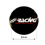 Simoni Racing Αυτοκολλητα Ζαντων 5,5 Cm ΛΕΥΚΟ/ΚΟΚΚΙΝΟ/ΜΑΥΡΟ Σμαλτου - 4 ΤΕΜ.