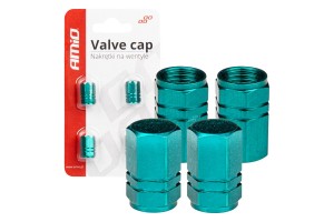 Καπακια Βαλβιδων Αλουμινιου Πρασιναamio - 4 Τεμ.