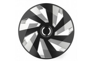 Τασι 15" Hubcap Vector Rc Silver Black AMIO- Σετ 4 ΤΕΜ. Σε Κουτι