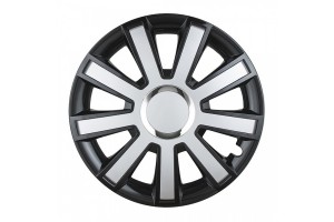 Τασι 15" Flash ΜΑΥΡΟ-ΑΣΗΜΙ - Amio Σετ 4ΤΕΜ Σε Σακουλα Ναυλον