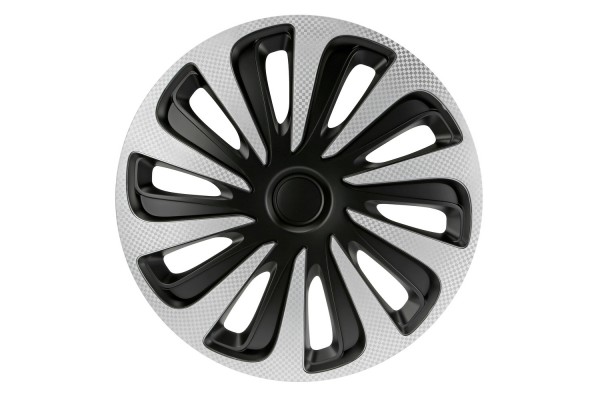 Lampa - Τάσι Αυτοκινήτου 13’’ Kojin Carbon TECH-ONE Από Υλικό Abs Ασημί / Μαύρο - 1 Tem (L3147.1)