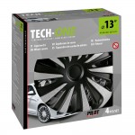 Lampa - Σετ Τάσια Αυτοκινήτου 13’’ Kojin Carbon TECH-ONE Από Υλικό Abs Ασημί / Μαύρο - 4 Tem (L3147.7) Lampa - Σετ Τάσια Αυτοκινήτου 13’’ Kojin Carbon TECH-ONE Από Υλικό Abs Ασημί / Μαύρο - 4 Tem (L3147.7)