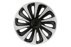 Lampa - Σετ Τάσια Αυτοκινήτου 13’’ Kojin Carbon TECH-ONE Από Υλικό Abs Ασημί / Μαύρο - 4 Tem (L3147.7)