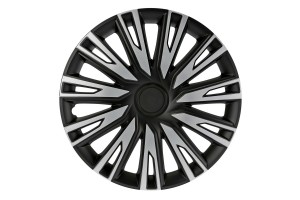 Lampa - Τάσια Shinku Silver/Black 14'' Tech-One Σε Μαύρο/Ασημί Χρώμα Για Σιδερένιες Ζάντες Αυτοκινήτου Από Abs - Σετ 4 Τεμ. (L3145.1)