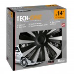 Lampa - Σετ Τάσια Αυτοκινήτου 14’’ Kojin Carbon TECH-ONE Από Υλικό Abs Ασημί / Μαύρο - 4 Tem (L3147.8) Lampa - Σετ Τάσια Αυτοκινήτου 14’’ Kojin Carbon TECH-ONE Από Υλικό Abs Ασημί / Μαύρο - 4 Tem (L3147.8)