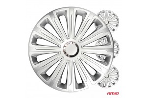 Amio – Τάσια Τροχών 14" Trend Rc Ασημί Για Αναβάθμιση Εμφάνισης & Καθημερινή Χρήση – Σετ 4 Τεμ. (6896/AM)