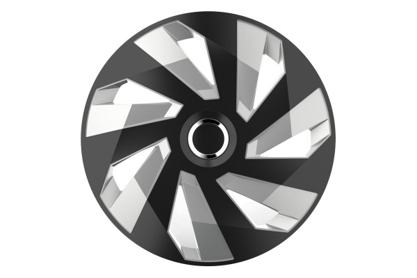 Τασι 16" Hubcap Vector Rc Silver Black AMiO- 4 ΤΕΜ.