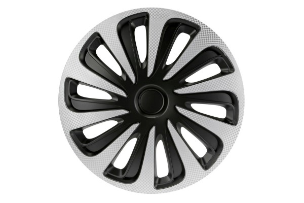 Lampa - Τάσι Αυτοκινήτου 16’’ Kojin Carbon TECH-ONE Από Υλικό Abs Ασημί / Μαύρο - 1 Tem (L3147.4)