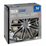 Lampa - Σετ Τάσια Αυτοκινήτου 16’’ Raze Silver/Black Από Υλικό Abs Σε Ασημί Με Μαύρο Χρώμα - 4 Tem (L3149.3)