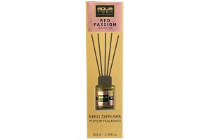 Αρωματικό Χώρου Red Passion Home Reed Diffuser Με 6 Στικς Aqua 100 Ml - 1 Τμχ