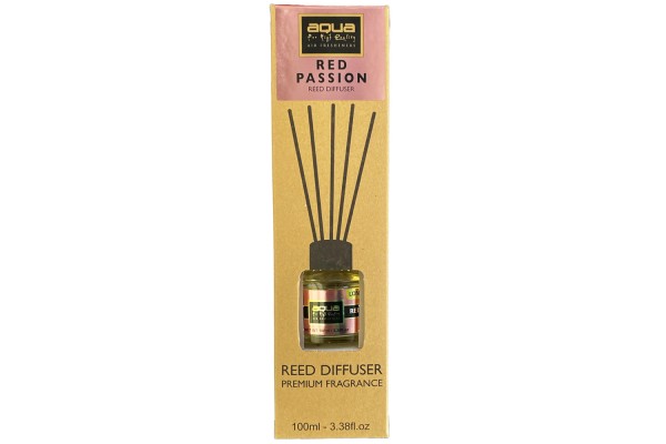 Αρωματικό Χώρου Red Passion Home Reed Diffuser Με 6 Στικς Aqua 100 Ml - 1 Τμχ