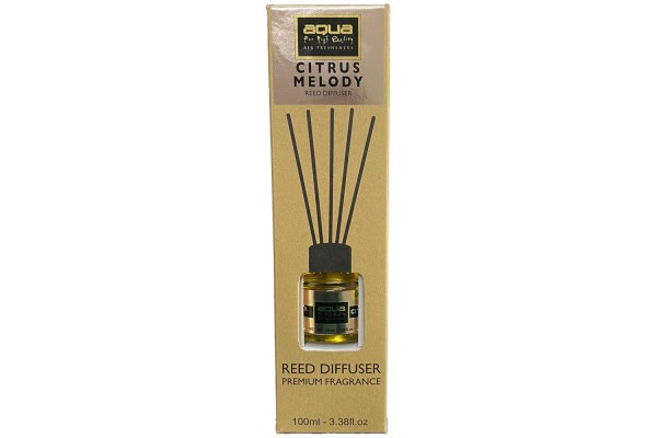 Αρωματικό Χώρου Citrus Melody Home Reed Diffuser Με 6 Στικς Aqua 100 Ml - 1 Τμχ