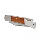 Σουγιας / Μαχαιρι Τσεπης Pocket Knife Inox Με Ξυλινη Λαβη 18x11,5x23cm Σε Σταντ Lampa - 24 ΤΕΜ.