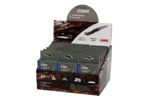 ΣΟΥΓΙΑΣ/ΜΑΧΑΙΡΙ Τσεπης Sturdy Inox Με Καραμπινερ 18x15x23cm Σε Σταντ Lampa - 18 ΤΕΜ.