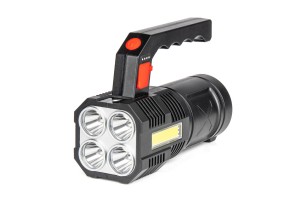 Φακος Χειρος 4LED+1COB 1.200mAh 300lm Microusb Επαναφορτιζομενος Αmio - 1 TEM.