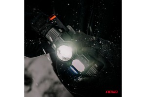 Φακος Κεφαλης Εργασιας XPG+COB Led Με Στρομπο 1200mAh Επαναφορτιζομενος Amio