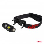 Φακος Κεφαλης Εργασιας XPG+COB Led Με Στρομπο 1200mAh Επαναφορτιζομενος Amio Φακος Κεφαλης Εργασιας XPG+COB Led Με Στρομπο 1200mAh Επαναφορτιζομενος Amio