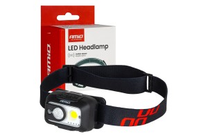 Amio - Φακός Κεφαλής Εργασίας Τύπου XPG+COB Led Χωρητικότητα Μπαταρίας 1800mAh - 1 τεμ. (04667/AM)