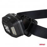 Amio - Φακός Κεφαλής Εργασίας Τύπου 2xXPG+10SMD Led Χωρητικότητα Μπαταρίας 1800mAh - 1 τεμ. (04668/AM)