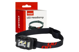 Amio - Φακός Κεφαλής Εργασίας Τύπου 2xXPG+10SMD Led Χωρητικότητα Μπαταρίας 1800mAh - 1 τεμ. (04668/AM)