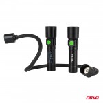 Amio - Φακοί Εργασίας Χειρός Τύπου 2xP50 Led Χωρητικότητα Μπαταρίας 500mAh - 2 τεμ. (04671/AM)