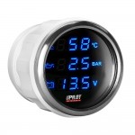 Μανομετρο 3 Σε 1 Ψηφιακο Μαυρο Με Λευκο Φως Black Digital Series 9-32V 52mm Μανομετρο 3 Σε 1 Ψηφιακο Μαυρο Με Λευκο Φως Black Digital Series 9-32V 52mm
