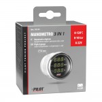 Μανομετρο 3 Σε 1 Ψηφιακο Μαυρο Με Λευκο Φως Black Digital Series 9-32V 52mm Μανομετρο 3 Σε 1 Ψηφιακο Μαυρο Με Λευκο Φως Black Digital Series 9-32V 52mm