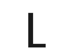 Αυτοκολλητο Γραμμα Πινακιδων 60x30cm "L"