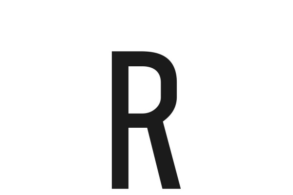 Αυτοκολλητο Γραμμα Πινακιδων 60x30cm "R"