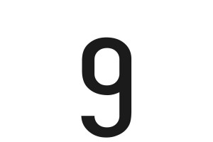 Αυτοκολλητο Γραμμα Πινακιδων 60x30 Mm "9"