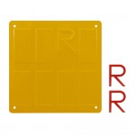 Πινακιδα Πορτοκαλι Αλουμινιου Για Φορτηγα 165x165cm 8 Θεσεων Για Αυτοκολλητα Γραμματα