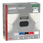 Κουρτινες Νταλικας Luxury Smart ΜΑΥΡΟ/ΚΟΚΚΙΝΟ Σετ Lampa - 5 ΤΕΜ.