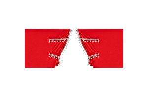 Κουρτινες Νταλικας Luxury Smart ΚΟΚΚΙΝΟ/ΜΑΥΡΟ Σετ Lampa - 5 ΤΕΜ.