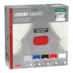 Κουρτινες Νταλικας Luxury Smart ΚΟΚΚΙΝΟ/ΜΑΥΡΟ Σετ Lampa - 5 ΤΕΜ.