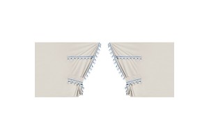 Κουρτινες Νταλικας Luxury Smart ΚΡΕΜ/ΜΠΛΕ Σετ Lampa - 5 ΤΕΜ.