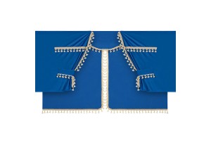 Κουρτινες Νταλικας Luxury Pro Cabin Μπλε / Χρυσο Σετ Lampa - 8 ΤΕΜ.