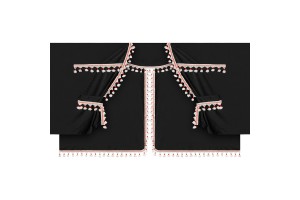 Κουρτινες Νταλικας Luxury Pro Cabin Μαυρο / Κοκκινο Σετ Lampa - 8 ΤΕΜ.