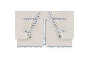 Κουρτινες Νταλικας Luxury Pro Cabin Κρεμ / Μπλε Σετ Lampa - 8 ΤΕΜ.