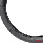 Καλυμμα Τιμονιου Απο Τεχνοδερμα 44-46CM SWC-48-ΧΧL Σε Μαυρο Χρωμα Με Μαυρες Ραφες Amio - 1 ΤΕΜ.