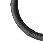 Καλυμμα Τιμονιου Απο Τεχνοδερμα (ΧΧL) 43-45cm SWC-50-ΧΧL Σε Μαυρο Χρωμα Τρυπητο Με Μαυρες Ραφες Amio - 1 Τε