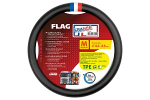 Καλυμμα Τιμονιου Φορτηγου Σημαια Γαλλιας Δερματινη Μαυρο (M) 44-46cm Οικολογικο & Αοσμο Lampa - 1 TEM.