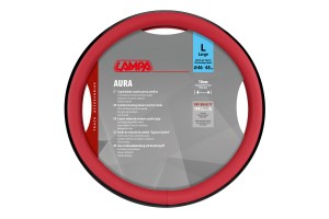 Lampa - Κάλυμμα Τιμονιού Φορτηγού Aura Skeentex Κόκκινο Μέγεθος L Ø46–48cm Ultra-Soft, Αντιολισθητικό, Φάρδος 10cm - 1 τεμ. (L9708.0)